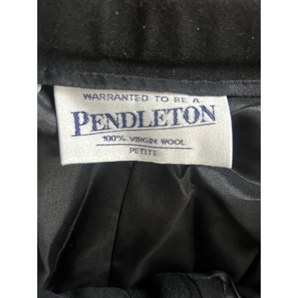 NEW Vintage PENDLETON High Rise Black Wool Trousers Pants Sz 14 P Straight Lined - Picture 4 of 9